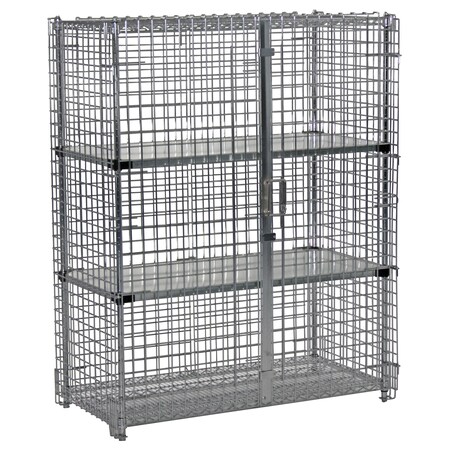 Technibilt Shelving Systems Security Cage 4 Solid Shelves 24x60x60 
